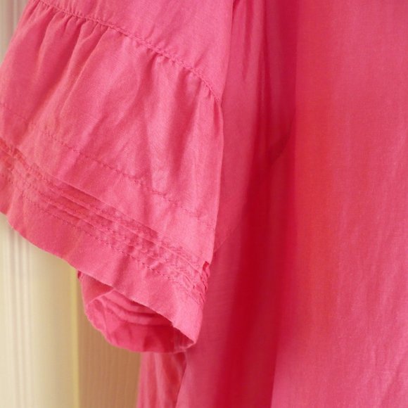 Gap Bright Pink Silk Blouse/Tunic M - Picture 2 of 7